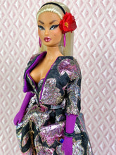 Load image into Gallery viewer, "Bodacious Bubble in Kaleidoscope" OOAK Navidad Doll, No. 179