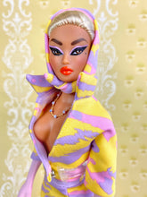 Load image into Gallery viewer, "Sizzle Suit Mini in Cool Cat Pastel" OOAK Doll, No. 187