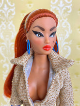 Load image into Gallery viewer, "Sizzle Suit in Gold Glitter" OOAK Navidad Doll, No. 189