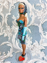 Load image into Gallery viewer, "On the Town in Floral & Zebra" OOAK Doll, No. 190