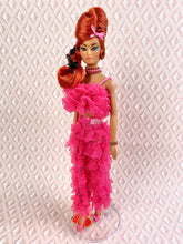 Load image into Gallery viewer, "Frills that Thrill in Hot Pink" OOAK Doll, No. 199