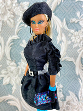 Load image into Gallery viewer, "Bewitched and Beruffled in Noir" OOAK Doll, No. 204