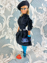 Load image into Gallery viewer, "Bewitched and Beruffled in Noir" OOAK Doll, No. 204