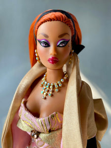 "Simply Sinsational in Pink and Glittering Gold" OOAK Doll, No. 253