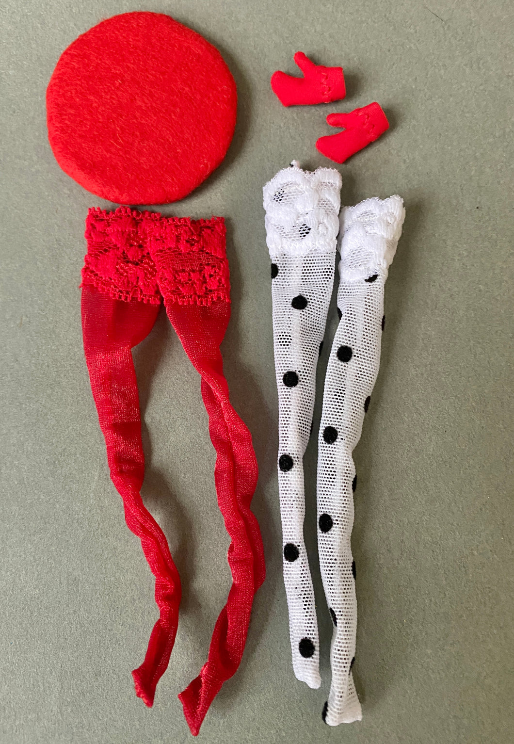 Tights & Tam- Red & White