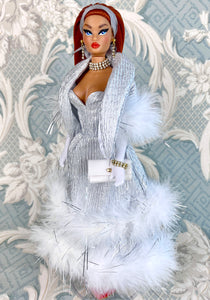 "Fluttering Fluff in Silver" OOAK Navidad Doll, No. 273