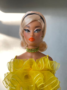 "Frills that Thrill in Yellow" OOAK Navidad Doll, No. 260