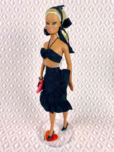 Load image into Gallery viewer, &quot;Fabiola Flounce in Black&quot; - OOAK Doll

