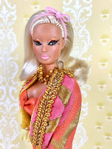 "Gilded Gadabout in Citrus" - OOAK Doll