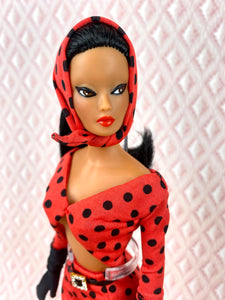 "Love Triangle in A Lotta Dots" - OOAK Doll