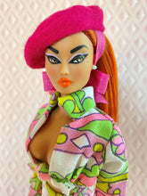 Load image into Gallery viewer, “Match-Up Mix-Ups in Bright Fucci” OOAK Doll, No 233
