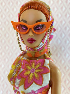 "Fab Fucci Fringe in Grape" OOAK Doll, No 226