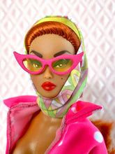 Load image into Gallery viewer, &quot;Sizzle Suit Mini in Hot Pink Dot, Navidad&quot; OOAK Doll, No. 235
