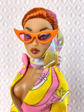 Load image into Gallery viewer, “Sizzle Suit Mini in Bright Fucci” OOAK Doll, No 234

