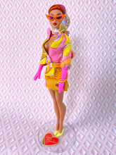 Load image into Gallery viewer, “Sizzle Suit Mini in Bright Fucci” OOAK Doll, No 234
