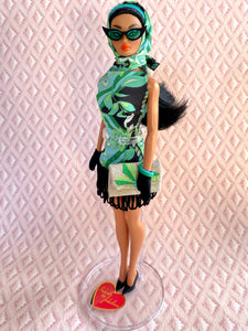 "Fab Fucci Fringe in Noir" OOAK Doll, No. 214