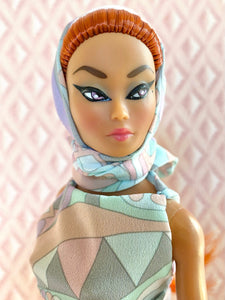 "Fab Fucci Fringe in Pastel Multi" OOAK Doll, No 217