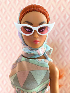 "Fab Fucci Fringe in Pastel Multi" OOAK Doll, No 217