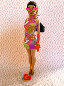 "Fab Fucci Fringe in Golden" OOAK Doll, No 221