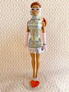 "Fab Fucci Fringe Navidad in Lilac Pastel" OOAK Doll, No 222