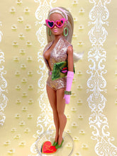 Load image into Gallery viewer, &quot;Hollywood Hot Pants Kick-about in Liquid Gold&quot; OOAK Doll
