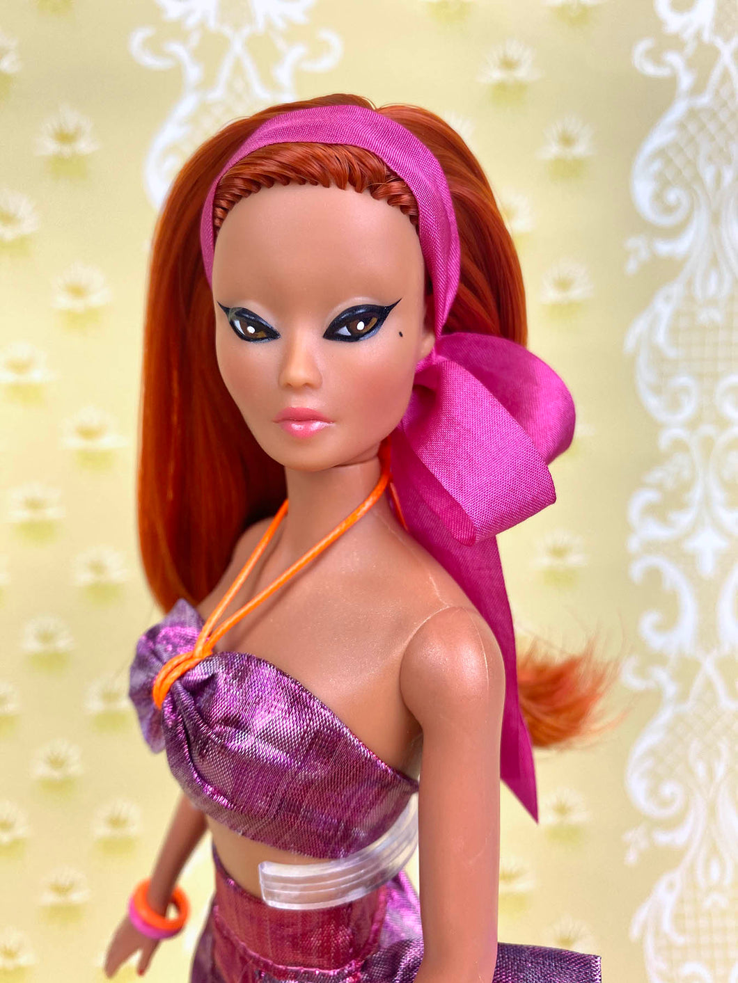 “Fabiola Flounce in Fruit Punch” OOAK Doll