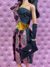 Load image into Gallery viewer, “Tinseltown Toga in Luxe Lurex” OOAK Doll
