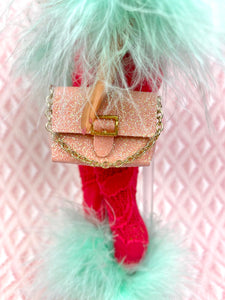 "Mantilla & Marabou in Mint Bubblegum" OOAK Doll