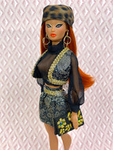 Load image into Gallery viewer, “Go-Togethers in Black and Gold” OOAK Doll
