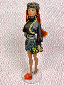 “Go-Togethers in Black and Gold” OOAK Doll