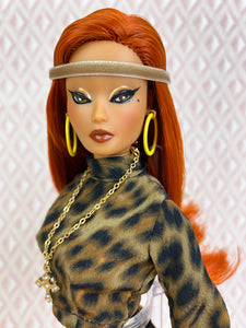 "Jeze-bells! in Leopard" OOAK Doll