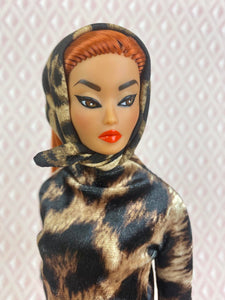“Animal Magic in Leopard” OOAK Doll