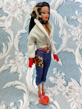 Load image into Gallery viewer, “Denim-ite! in Leopard and Gold” OOAK Doll, No. 99

