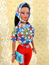 Load image into Gallery viewer, “Out and About in Stained Glass” OOAK Doll, No. 105
