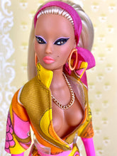 Load image into Gallery viewer, “Sizzle Suit in Psychedelic Mini&quot; OOAK Doll No. 107
