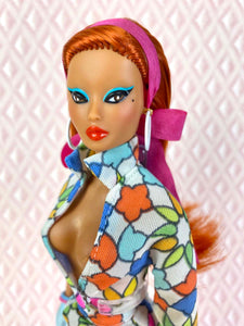 "Sizzle Suit Mini in Stained Glass" OOAK Doll, No. 111