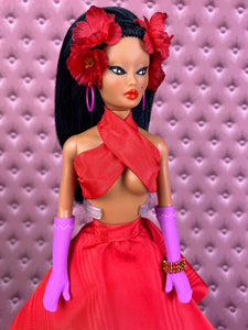 "Paso Doble Panache in Scarlet" OOAK Doll, No. 112