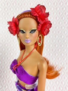 "Fabiola Flounce in Orchid" OOAK Doll, No. 124