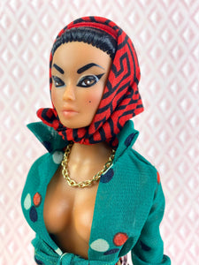“Match-Up Mix-Ups in Striped and Dots” OOAK Doll, No. 134