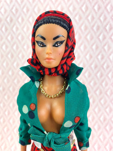 “Match-Up Mix-Ups in Striped and Dots” OOAK Doll, No. 134