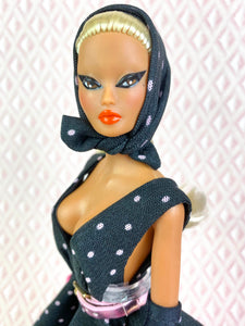 "Paso Doble Panache in Black and Pink" OOAK Doll, No. 141
