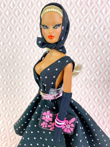 "Paso Doble Panache in Black and Pink" OOAK Doll, No. 141