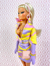 Load image into Gallery viewer, &quot;Sizzle Suit Mini in Yellow and Lilac&quot; OOAK Doll, No. 131
