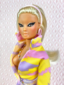 "Sizzle Suit Mini in Yellow and Lilac" OOAK Doll, No. 131