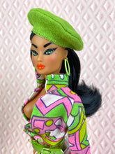 Load image into Gallery viewer, “Match-Up Mix-Ups in Green, Pink and Purple” OOAK Doll, No. 135
