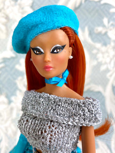 "Special Sparkle in Turquoise & Silver" OOAK Doll, No. 146