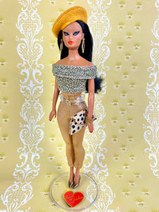 "Sultry Sweater Girl in Gilded Gold" OOAK Doll, No. 157