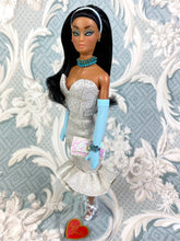 Load image into Gallery viewer, &quot;Hollywood Coquette in Silver&quot; OOAK Doll, No. 159
