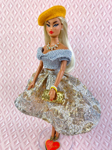 "Special Sparkle in Silver & Gold" OOAK Navidad Doll, No. 172