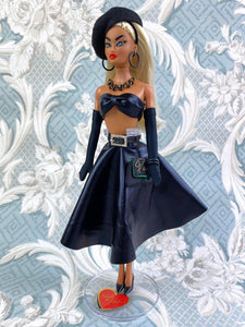 "Full Circle in Leatherette" OOAK Doll, No. 186